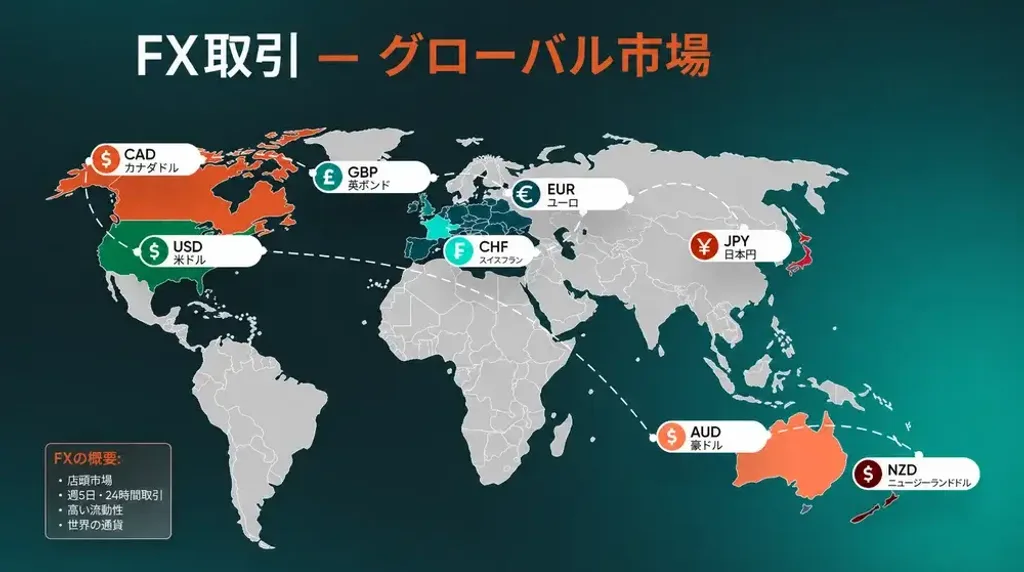 世界のFX市場と通貨取引のネットワーク