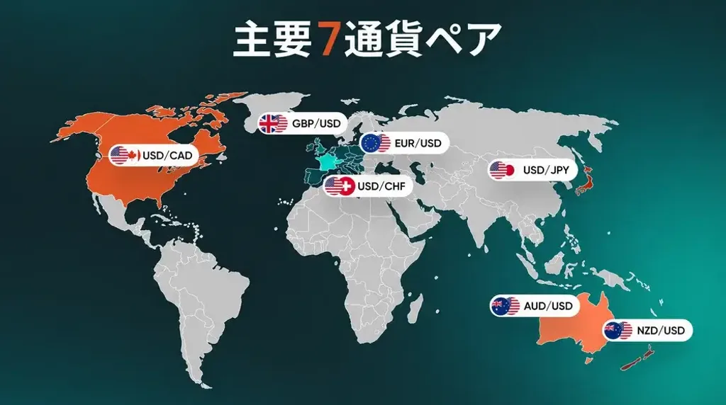主要通貨ペアの種類と特徴