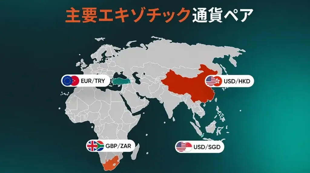 エキゾチック通貨ペアの種類と特徴
