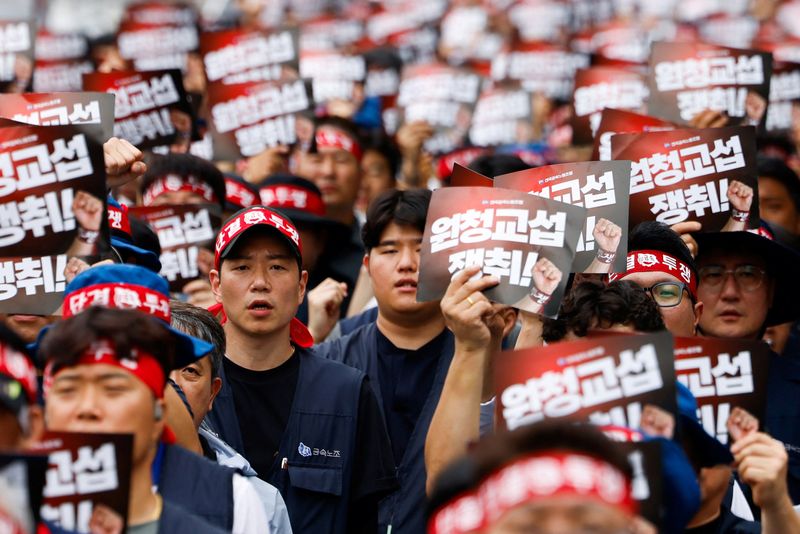 韓国現代自労組、AIから雇用保護要求 10年ぶり全面スト